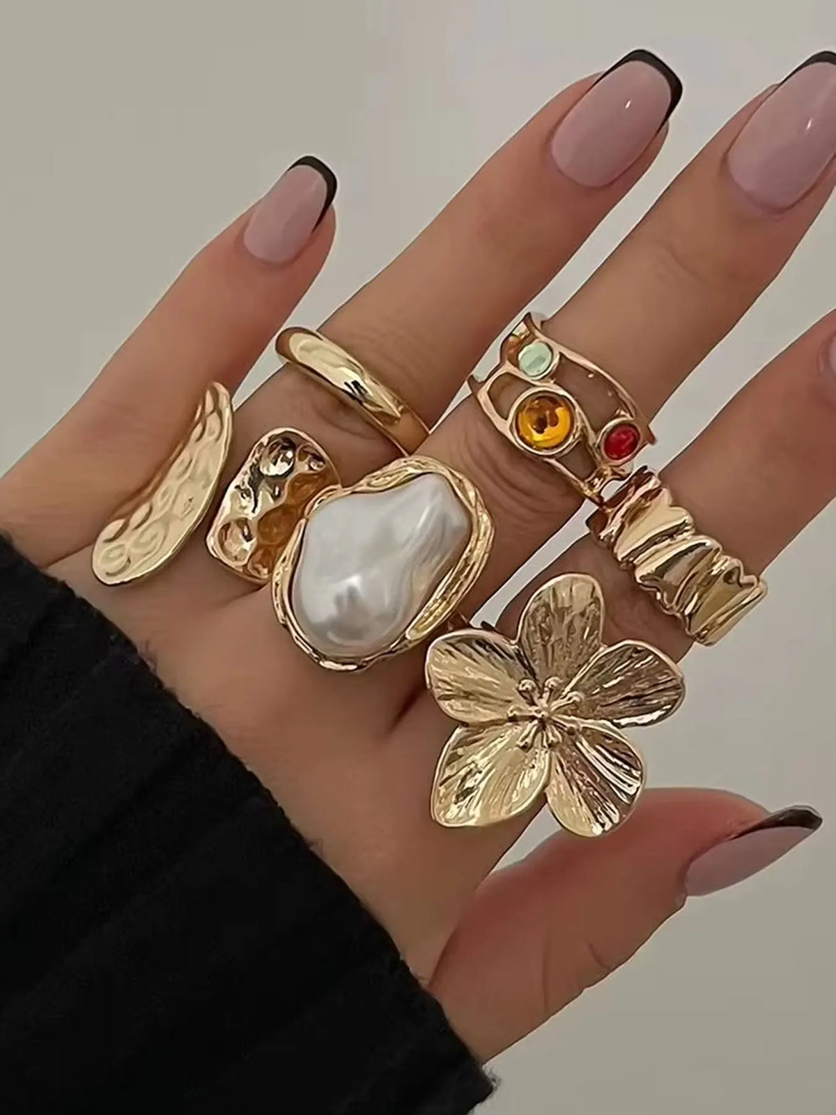 Conjunto Anillo Perla del Sol