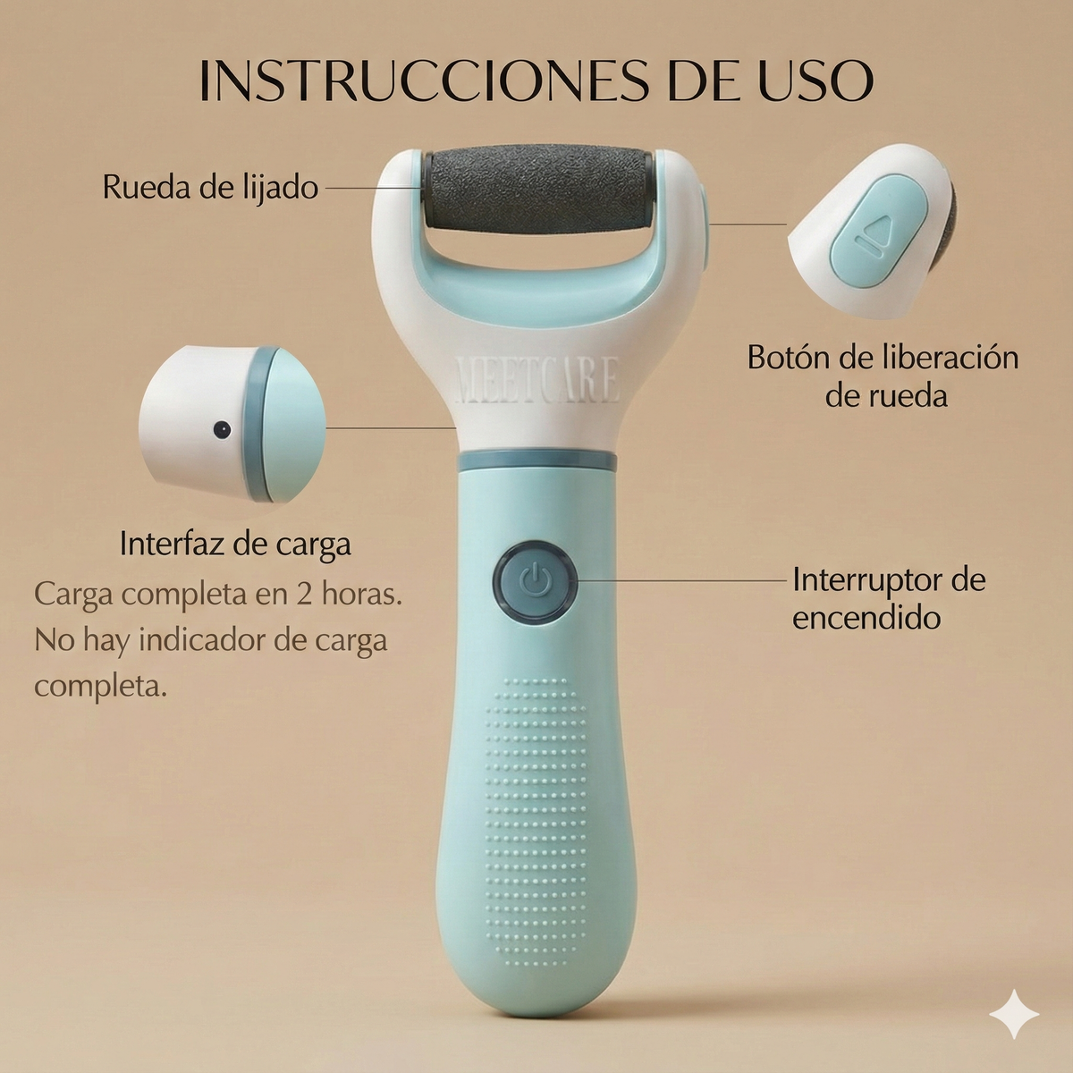 Lima Eléctrica de Pies Inalámbrica