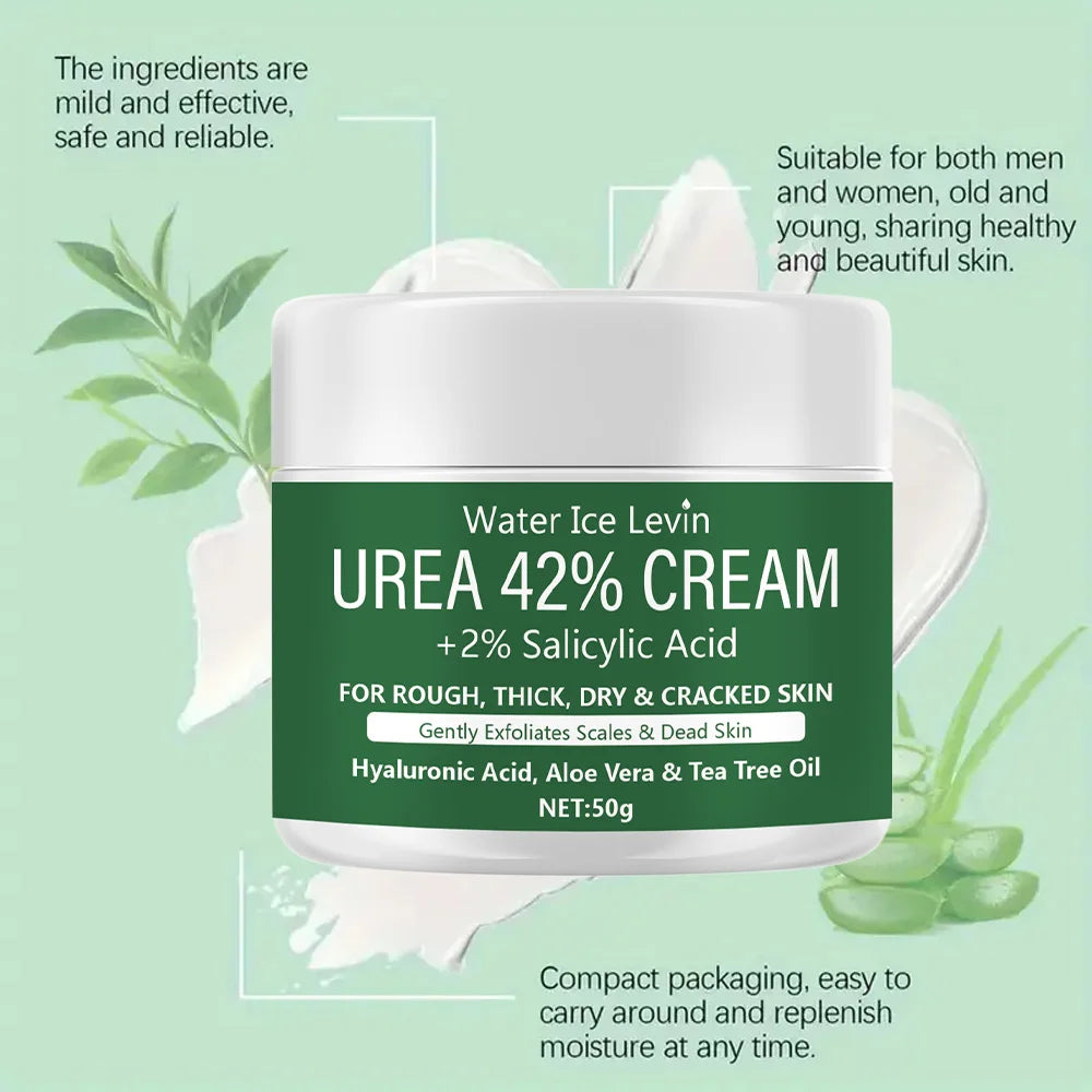 Crema Reparadora Pies y Manos 42% Urea + 2% Ácido Salicílico - Exfoliante Intensivo para Callos, Durezas y Talones Agrietados, Hidratación Profunda