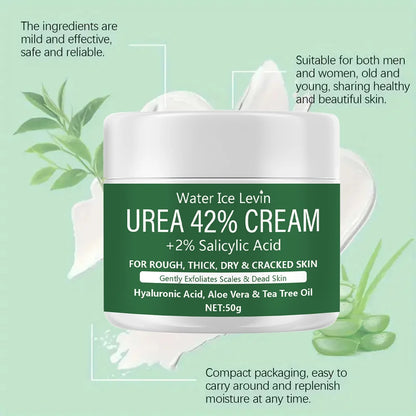 Crema Reparadora Pies y Manos 42% Urea + 2% Ácido Salicílico - Exfoliante Intensivo para Callos, Durezas y Talones Agrietados, Hidratación Profunda