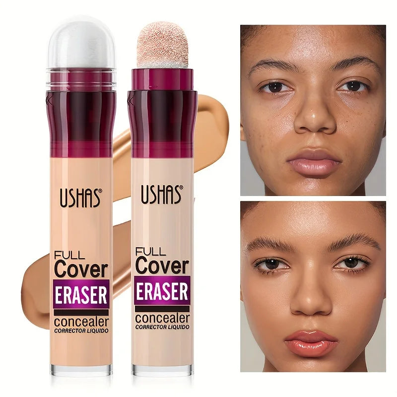 Corrector Líquido con Aplicador de Esponja - Cobertura Total de Ojeras, Acné y Manchas. Larga Duración e Hidratante.