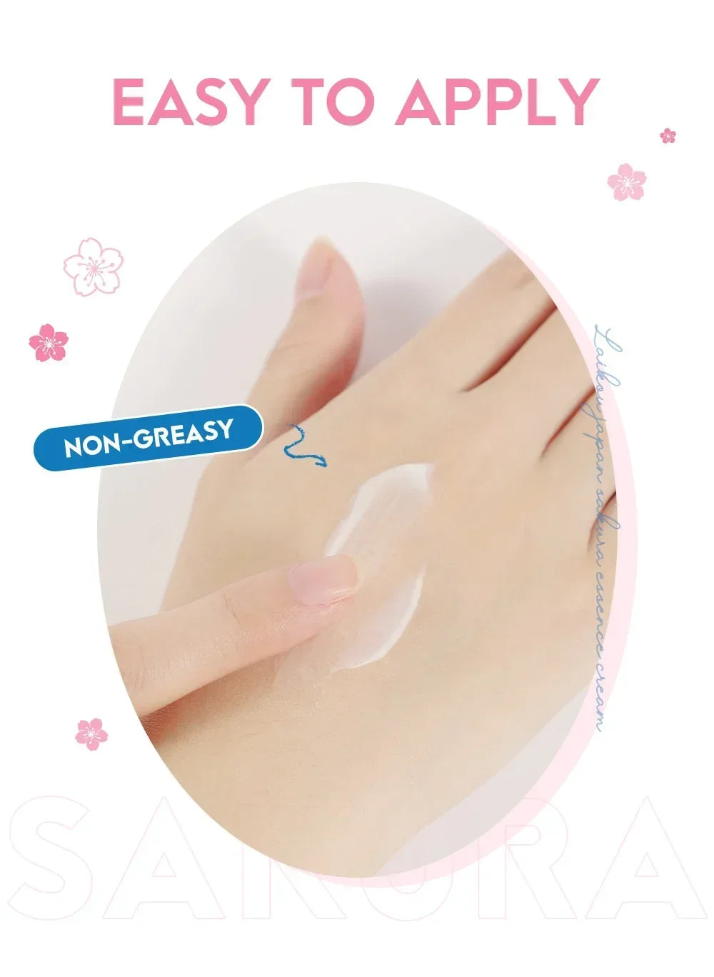Crema Facial LAIKOU Sakura - Hidratante Profunda, Blanqueadora y Reparadora. Sella la Humedad y Controla la Grasa. Fórmula Suave.