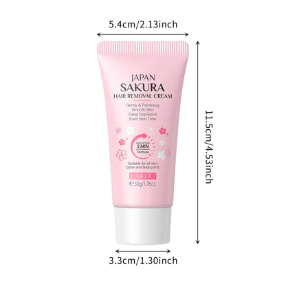 Crema Depilatoria Indolora LAIKOU: Fórmula Suave para Zonas Íntimas con Inhibidor del Crecimiento.