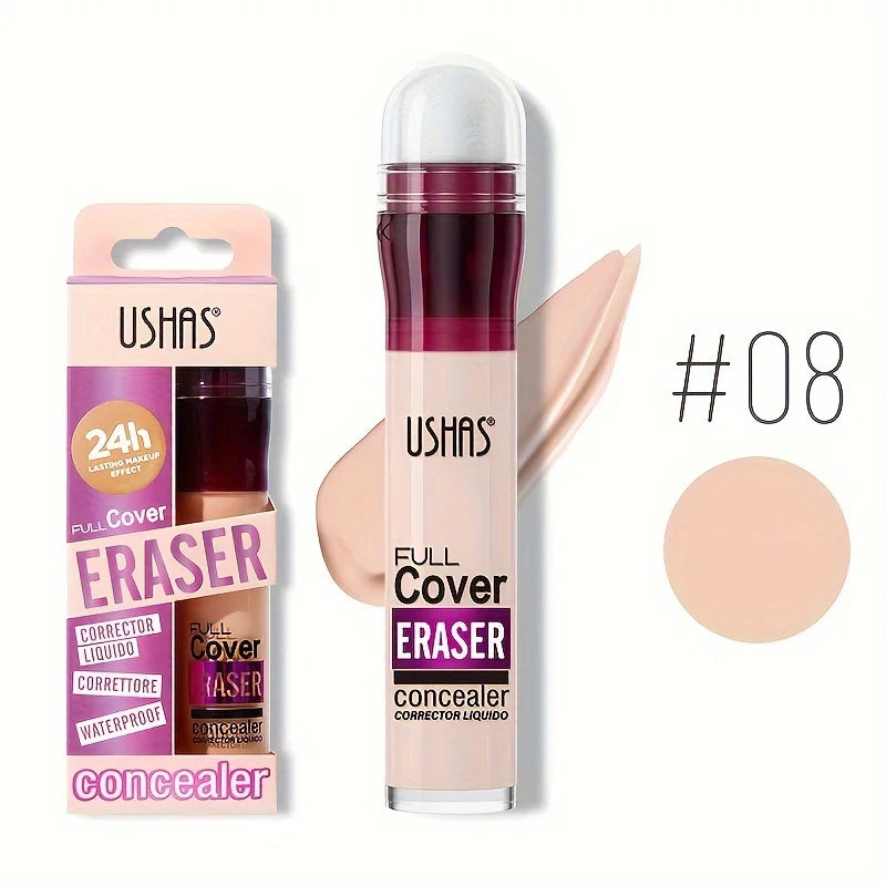 Corrector Líquido con Aplicador de Esponja - Cobertura Total de Ojeras, Acné y Manchas. Larga Duración e Hidratante.