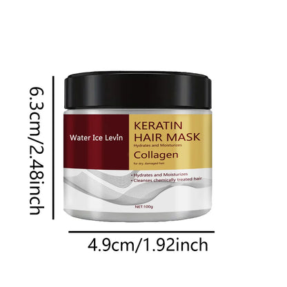 Mascarilla Capilar de Colágeno y Queratina - Reparación Intensiva de Daño y Frizz. Controla la Grasa e Hidrata. Cabello Suave y Liso.