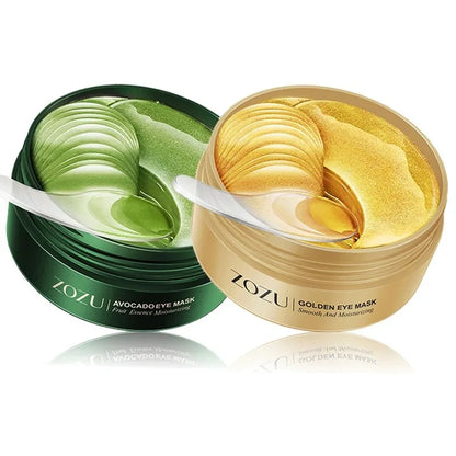 Parches para Ojos (60/120 Uds) con Aguacate y Oro - Tratamiento Hidratante y Reafirmante para Reducir Bolsas, Ojeras y Arrugas.