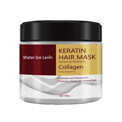 Mascarilla Capilar de Colágeno y Queratina - Reparación Intensiva de Daño y Frizz. Controla la Grasa e Hidrata. Cabello Suave y Liso.