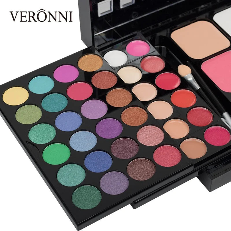 Paleta de Sombras Profesional (40/74/78 Colores) - Acabados Glitter y Mate. Larga Duración y Resistente al Agua. Kit de Maquillaje.
