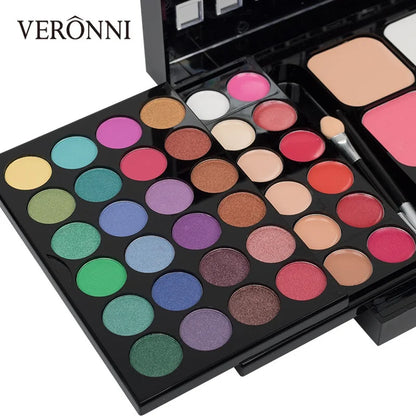 Paleta de Sombras Profesional (40/74/78 Colores) - Acabados Glitter y Mate. Larga Duración y Resistente al Agua. Kit de Maquillaje.
