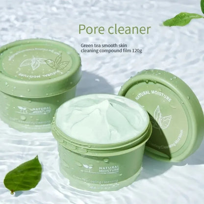 Mascarilla de Arcilla de Té Verde (Efecto Hielo) - Limpieza Profunda, Control Grasa y Puntos Negros. 120g (Incluye Aplicador)
