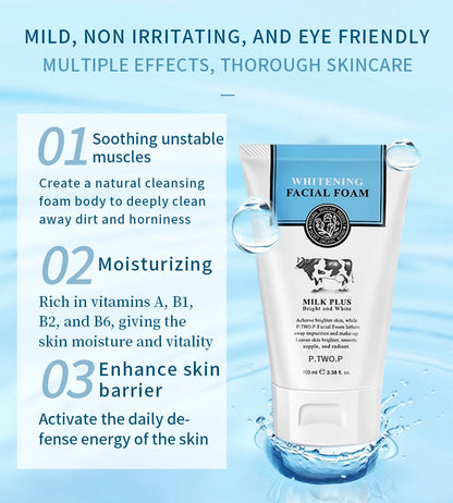 Limpiador Facial Blanqueador PTWOP (Espuma) - Limpieza Profunda, Control Grasa, Acné y Minimiza Poros. Hidratante y Exfoliante.