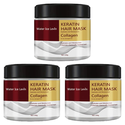 Mascarilla Capilar de Colágeno y Queratina - Reparación Intensiva de Daño y Frizz. Controla la Grasa e Hidrata. Cabello Suave y Liso.