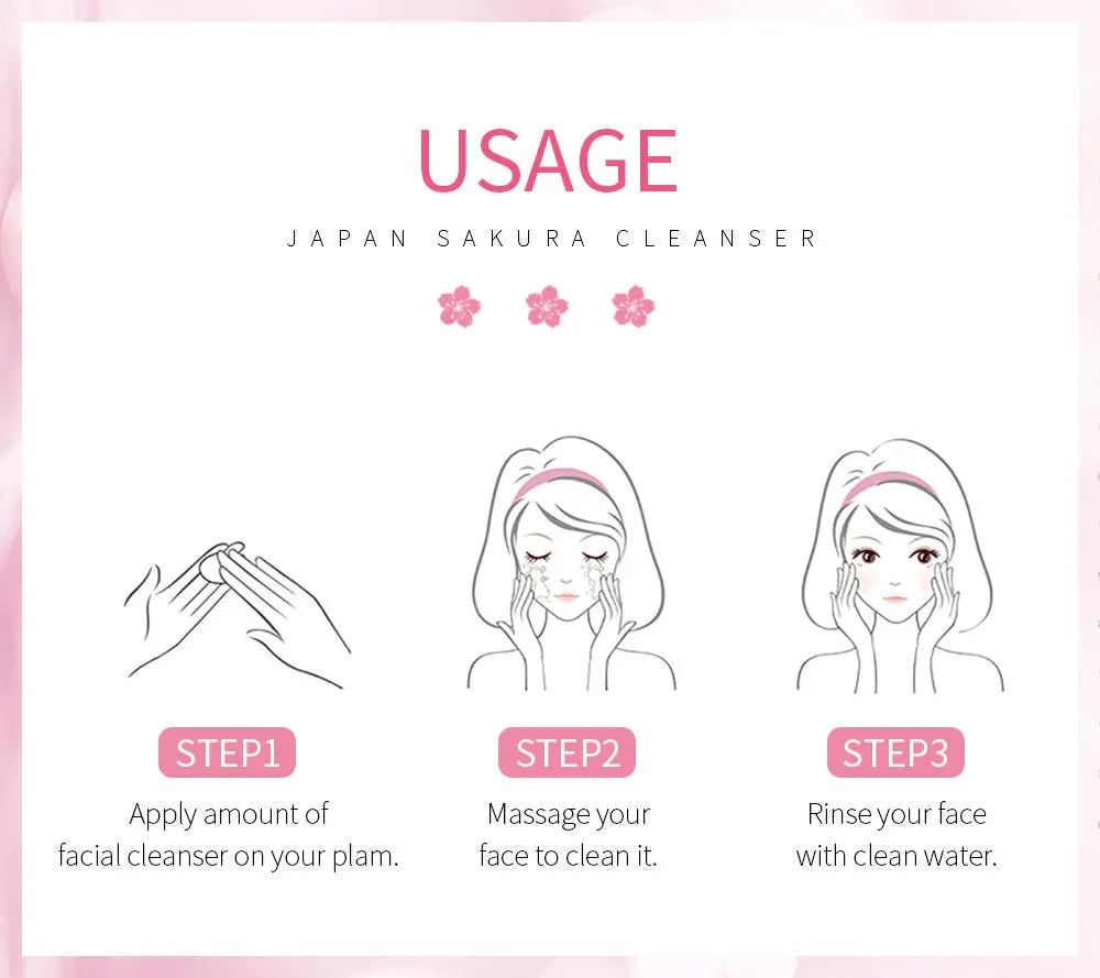 Laikou Sakura Whitening Facial Cleanser (Espuma/Leche Limpiadora Facial de Sakura)