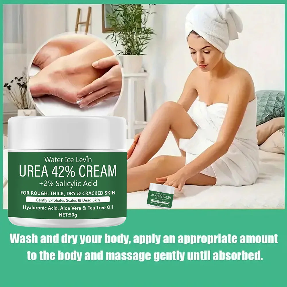 Crema Reparadora Pies y Manos 42% Urea + 2% Ácido Salicílico - Exfoliante Intensivo para Callos, Durezas y Talones Agrietados, Hidratación Profunda