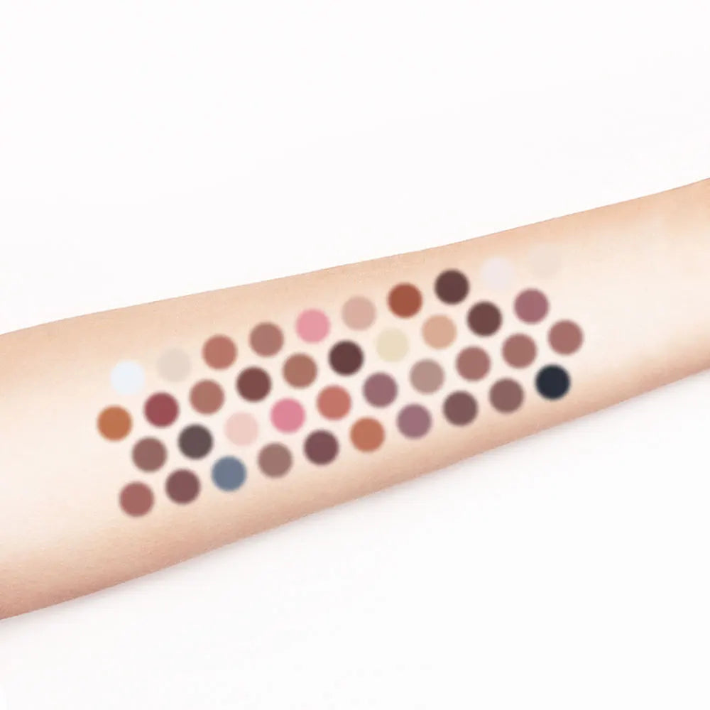 Paleta de Sombras POPFEEL (40 Colores) - Larga Duración y Fácil Aplicación. Incluye Tonos Nude, Marrones y Rosas.