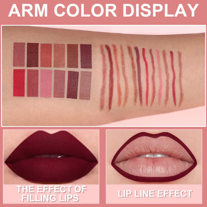 Kit de 6 Perfiladores de Labios (Lip Liner) - Larga Duración, Waterproof y Alta Pigmentación. Fácil de Aplicar, No se Desvanece.