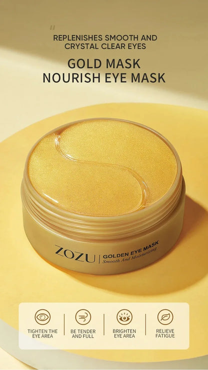 Parches para Ojos (60/120 Uds) con Aguacate y Oro - Tratamiento Hidratante y Reafirmante para Reducir Bolsas, Ojeras y Arrugas.