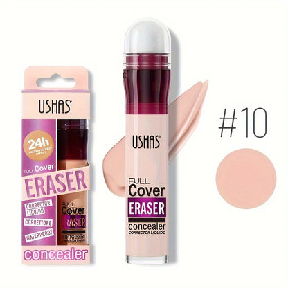 Corrector Líquido con Aplicador de Esponja - Cobertura Total de Ojeras, Acné y Manchas. Larga Duración e Hidratante.