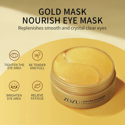 Parches para Ojos (60/120 Uds) con Aguacate y Oro - Tratamiento Hidratante y Reafirmante para Reducir Bolsas, Ojeras y Arrugas.