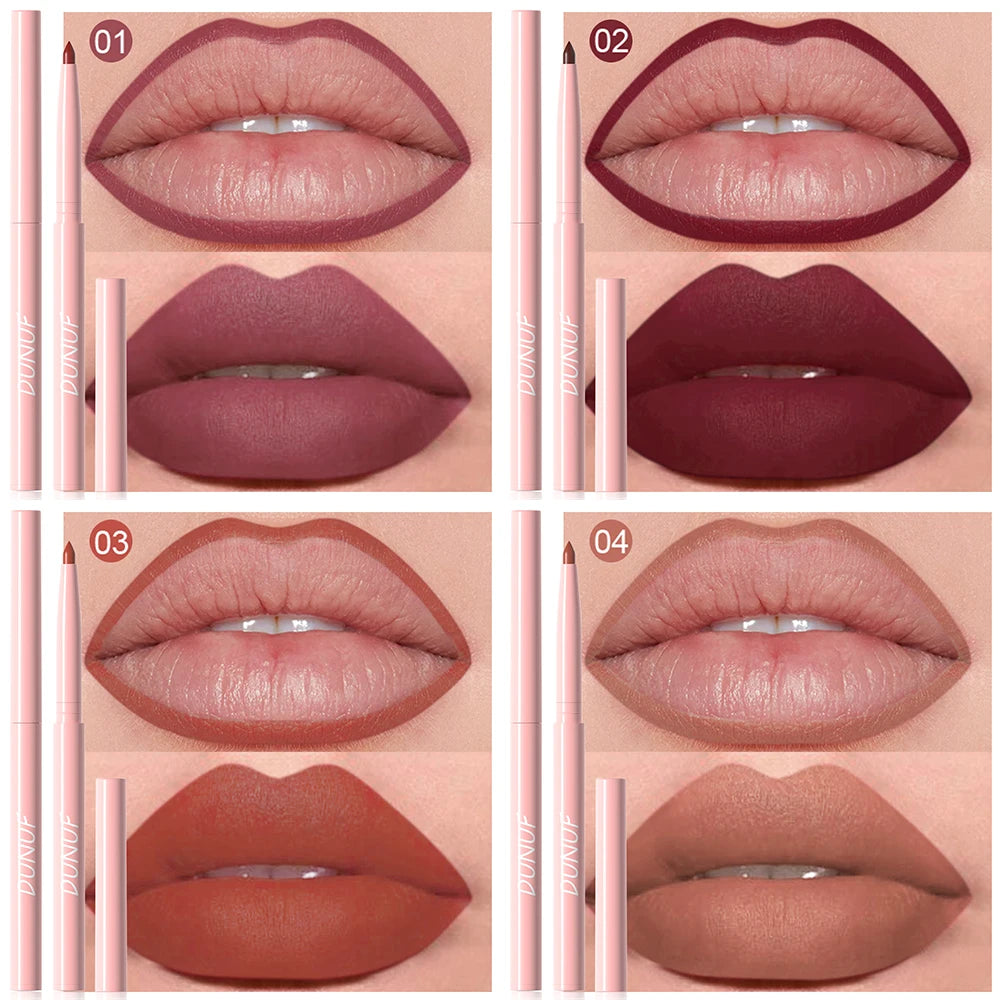 Kit de 6 Perfiladores de Labios (Lip Liner) - Larga Duración, Waterproof y Alta Pigmentación. Fácil de Aplicar, No se Desvanece.