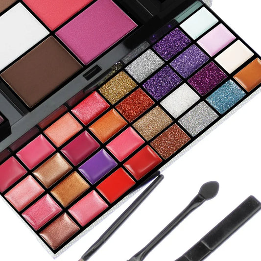 Paleta de Sombras Profesional (40/74/78 Colores) - Acabados Glitter y Mate. Larga Duración y Resistente al Agua. Kit de Maquillaje.