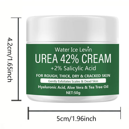 Crema Reparadora Pies y Manos 42% Urea + 2% Ácido Salicílico - Exfoliante Intensivo para Callos, Durezas y Talones Agrietados, Hidratación Profunda