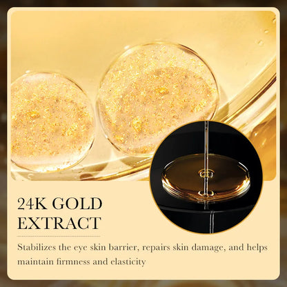 Crema Contorno de Ojos con Oro 24K y Ácido Hialurónico - Tratamiento Reafirmante para Reducir Ojeras, Bolsas y Arrugas.