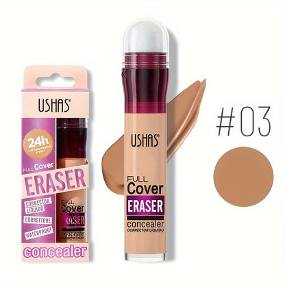 Corrector Líquido con Aplicador de Esponja - Cobertura Total de Ojeras, Acné y Manchas. Larga Duración e Hidratante.