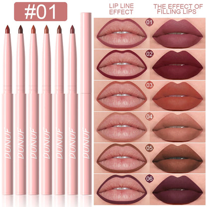 Kit de 6 Perfiladores de Labios (Lip Liner) - Larga Duración, Waterproof y Alta Pigmentación. Fácil de Aplicar, No se Desvanece.