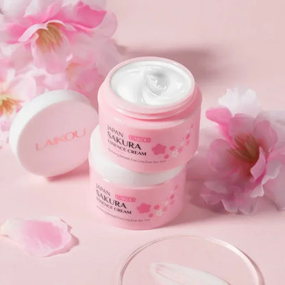 Crema Facial LAIKOU Sakura - Hidratante Profunda, Blanqueadora y Reparadora. Sella la Humedad y Controla la Grasa. Fórmula Suave.