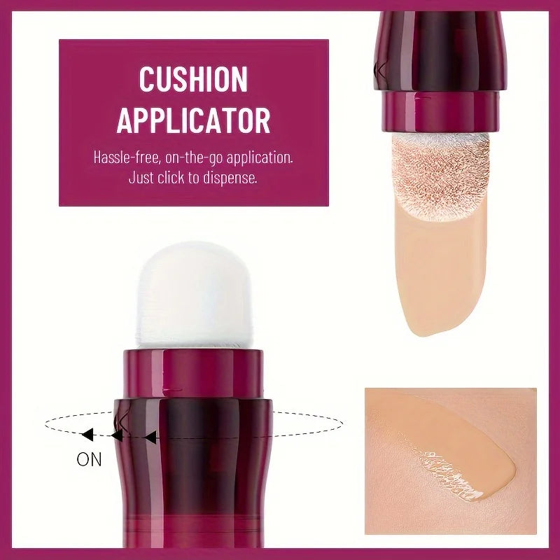 Corrector Líquido con Aplicador de Esponja - Cobertura Total de Ojeras, Acné y Manchas. Larga Duración e Hidratante.