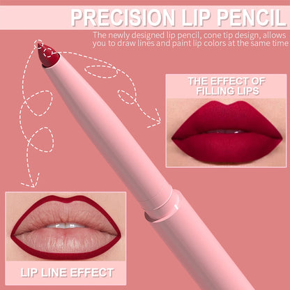 Kit de 6 Perfiladores de Labios (Lip Liner) - Larga Duración, Waterproof y Alta Pigmentación. Fácil de Aplicar, No se Desvanece.