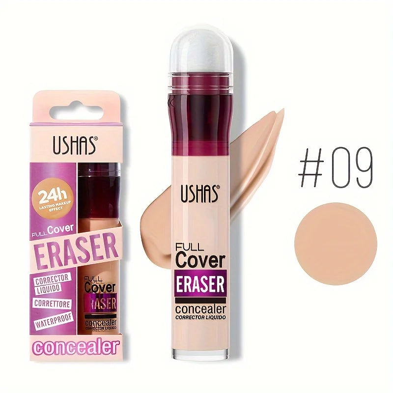 Corrector Líquido con Aplicador de Esponja - Cobertura Total de Ojeras, Acné y Manchas. Larga Duración e Hidratante.