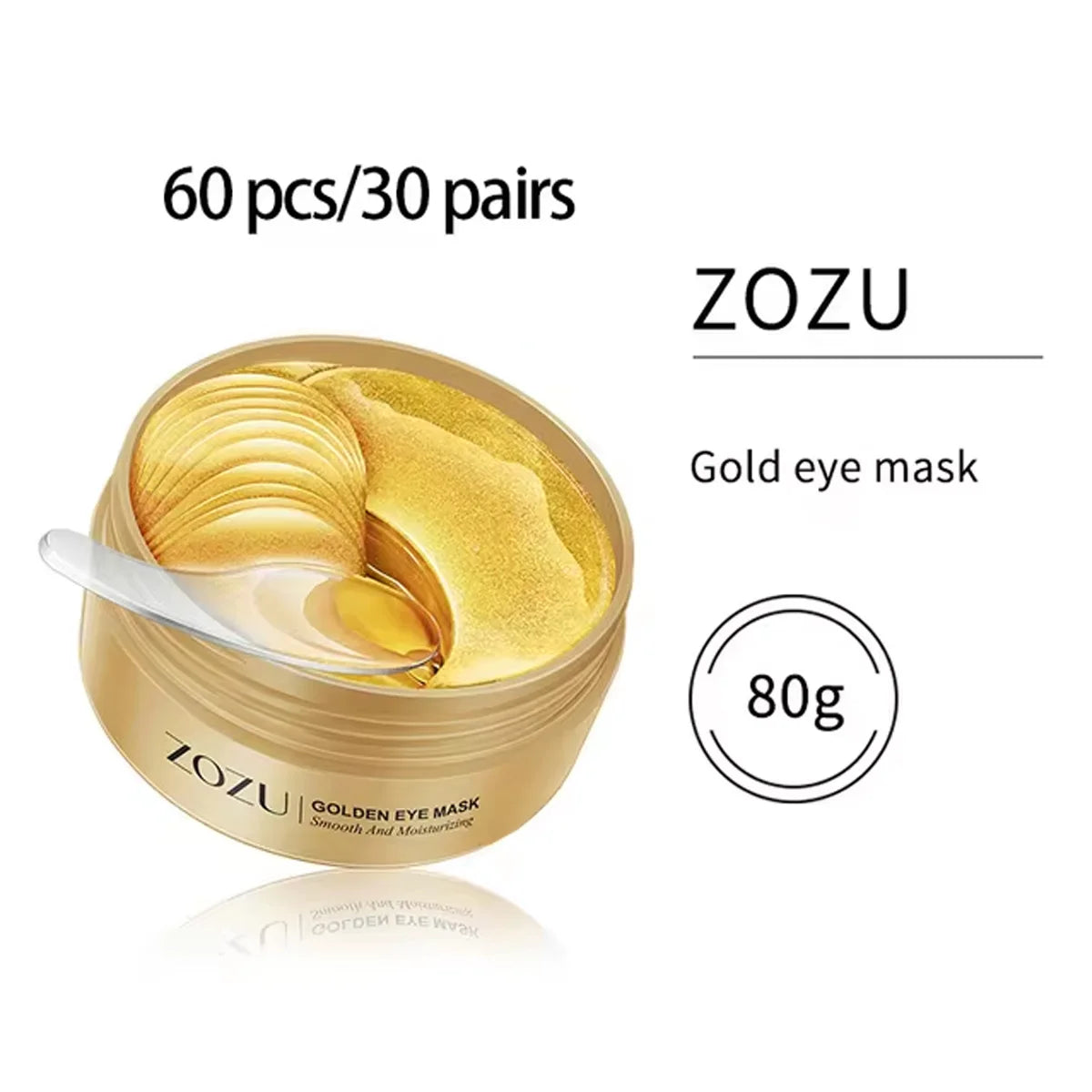 Parches para Ojos (60/120 Uds) con Aguacate y Oro - Tratamiento Hidratante y Reafirmante para Reducir Bolsas, Ojeras y Arrugas.