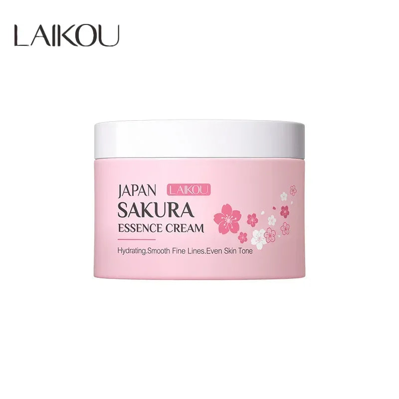 Crema Facial LAIKOU Sakura - Hidratante Profunda, Blanqueadora y Reparadora. Sella la Humedad y Controla la Grasa. Fórmula Suave.